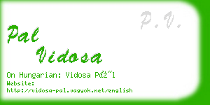 pal vidosa business card